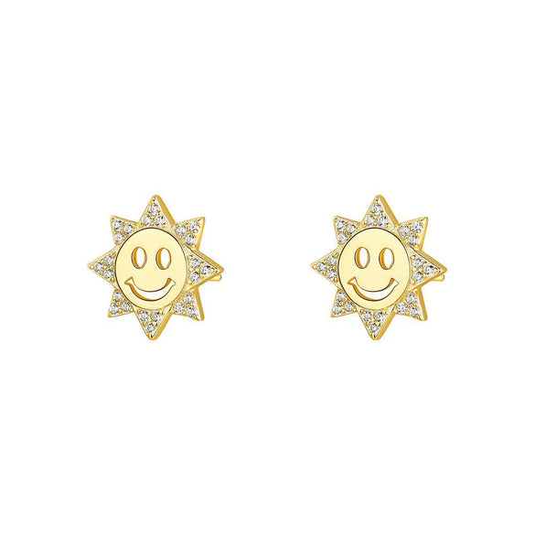 Wholesale Women's S925 Sterling Silver Inlaid Zirconium Flower And Geometric Earrings