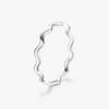 Wholesale Women's S925 Sterling Silver Ins Curve Wave Ring With Seiko Design