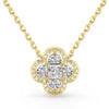 Wholesale Women's S925 Sterling Silver Jewelry Set With Clover Shape And Color Zirconium Inlaid Light Luxury Style Electroplated