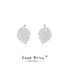 Wholesale Women's S925 Sterling Silver Leaf Earrings With Electroplating Simple Fresh Style