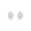 Wholesale Women's S925 Sterling Silver Leaf Earrings With Electroplating Simple Fresh Style