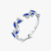 Wholesale Women's S925 Sterling Silver Leaf Ring With Electroplating And Romantic Style