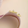 Wholesale Women's S925 Sterling Silver Light Luxury Earrings With Geometric Letters Numbers Text Electroplated