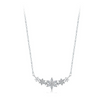 Wholesale Women's S925 Sterling Silver Light Luxury Flower Cross Chain Necklace With Seiko Design