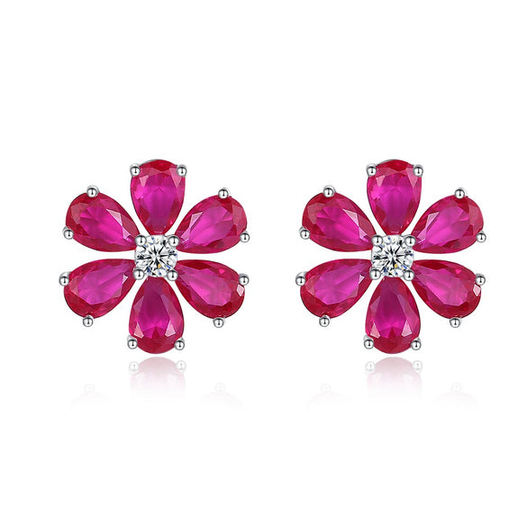Wholesale Women's S925 Sterling Silver Light Luxury Flower Pattern Diamond Inlaid Clavicle Necklace