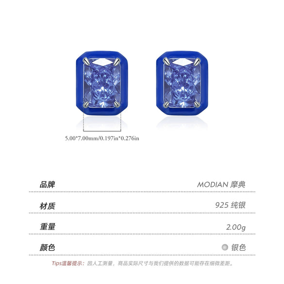Wholesale Women's S925 Sterling Silver Light Luxury Geometric Imitation Diamond Earrings