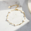Wholesale Women's S925 Sterling Silver Love Adjustable Bracelet With Natural Mother Shell And Flower Pattern