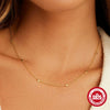 Wholesale Women's S925 Sterling Silver Love Fold Wear Clavicle Necklace With Geometric Pattern And Electroplating Treatment Ochain