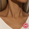 Wholesale Women's S925 Sterling Silver Love Fold Wear Clavicle Necklace With Geometric Pattern And Electroplating Treatment Ochain