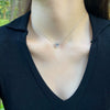 Wholesale Women's S225 Sterling Silver Love Pendant Necklace With Heart Shape And Mixed Gemstone Inlay And Electroplating O Chain