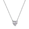 Wholesale Women's S225 Sterling Silver Love Pendant Necklace With Heart Shape And Mixed Gemstone Inlay And Electroplating O Chain