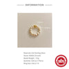 Wholesale Women's S925 Sterling Silver Love Shape Elastic Pearl Ring With Electroplating Design
