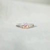 Wholesale Women's S925 Sterling Silver Love Shape Geometric Ring With Electroplating