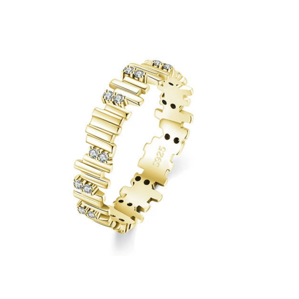 Wholesale Women's S925 Sterling Silver Love Star Geometric Heart Shape Inlaid Zircon Fashion Ring