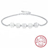 Wholesale Women's S925 Sterling Silver Lucky Flower Bracelet With Electroplating