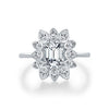Wholesale Women's S925 Sterling Silver Luxury Diamond Ring With Electroplating