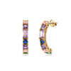 Wholesale Women's S925 Sterling Silver Micro Inlaid Zircon Geometric Earrings With Electroplating Treatment