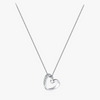 Wholesale Women's S925 Sterling Silver Microinlaid Hollow Heartshaped Love Clavicle Necklace