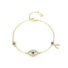 Wholesale Women's S925 Sterling Silver Microinlay Devil's Eye Bracelet
