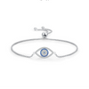Wholesale Women's S925 Sterling Silver Microinlay Devil's Eye Bracelet