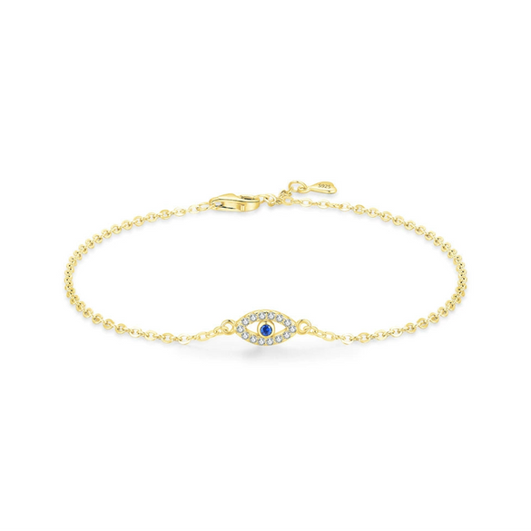 Wholesale Women's S925 Sterling Silver Microinlay Devil's Eye Bracelet