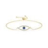 Wholesale Women's S925 Sterling Silver Microinlay Devil's Eye Bracelet