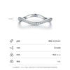 Wholesale Women's S925 Sterling Silver Microinlay Wave Geometric Niche Ring
