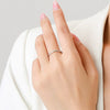 Wholesale Women's S925 Sterling Silver Microinlay Wave Geometric Niche Ring