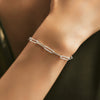 Wholesale Women's S925 Sterling Silver Minimalist Irregular Hammer Design Cold Style Niche Bracelet With Electroplating