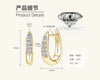 Wholesale Women's S925 Sterling Silver Moissanite Earrings Geometric Style With Letters Numbers Text Electroplated