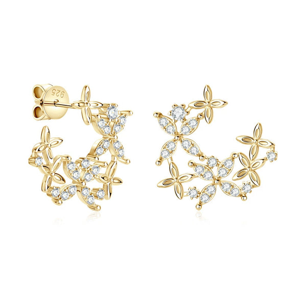 Wholesale Women's S925 Sterling Silver Moissanite Four Leaf Clover Geometric Fashion Necklace O Chain