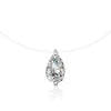 Wholesale Women's S925 Sterling Silver Moissanite Geometric Simple Pendant Fishing Line Necklace
