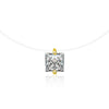 Wholesale Women's S925 Sterling Silver Moissanite Geometric Simple Pendant Fishing Line Necklace