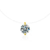 Wholesale Women's S925 Sterling Silver Moissanite Geometric Simple Pendant Fishing Line Necklace