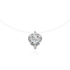 Wholesale Women's S925 Sterling Silver Moissanite Geometric Simple Pendant Fishing Line Necklace