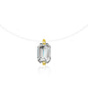 Wholesale Women's S925 Sterling Silver Moissanite Geometric Simple Pendant Fishing Line Necklace