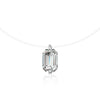 Wholesale Women's S925 Sterling Silver Moissanite Geometric Simple Pendant Fishing Line Necklace