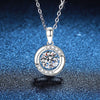 Wholesale Women's S925 Sterling Silver Moissanite Heart Pendant Necklace With Geometric Design And Diamond Treatment