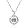 Wholesale Women's S925 Sterling Silver Moissanite Heart Pendant Necklace With Geometric Design And Diamond Treatment