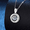 Wholesale Women's S925 Sterling Silver Moissanite Heart Pendant Necklace With Geometric Design And Diamond Treatment