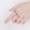 Wholesale Women's S925 Sterling Silver Moissanite Ring With Geometric Design And Electroplating Treatment