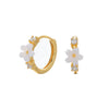 Wholesale Women's S925 Sterling Silver Natural Flower Geometric Earrings