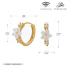 Wholesale Women's S925 Sterling Silver Natural Flower Geometric Earrings