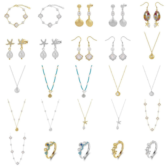 Wholesale Women's S925 Sterling Silver Natural Freshwater Pearl Baroque Jewelry