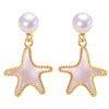 Wholesale Women's S925 Sterling Silver Natural Freshwater Pearl Oblate Earrings