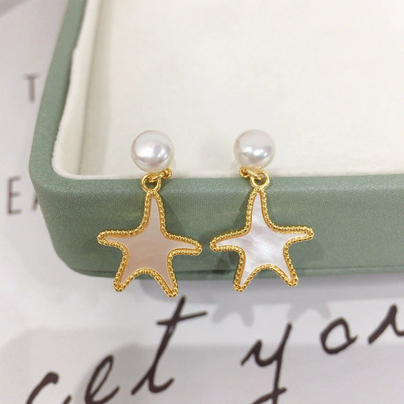 Wholesale Women's S925 Sterling Silver Natural Freshwater Pearl Oblate Earrings