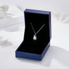 Wholesale Women's S925 Sterling Silver Natural Opal Minimalist Geometric Drop Shape Necklace Set With Zirconia