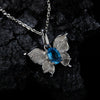 Wholesale Women's S925 Sterling Silver Natural Topaz Color Double Three Dimensional Butterfly Design Ring Set With Gems