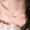 Wholesale Women's S925 Sterling Silver Necklace With Crown Wings Design And Zircon Inlaid Electroplated