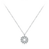 Wholesale Women's S925 Sterling Silver Necklace With Flower Pattern And Cross Chain Seiko Crafted